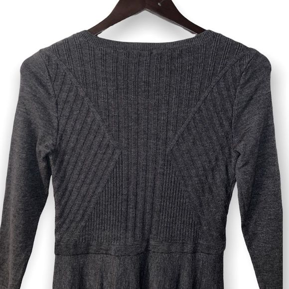 TALBOTS Merino Wool Charcoal Gray Sweater Dress - Picture 4 of 9